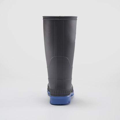Charcoal-Blue : Stomp Kids' Rain Boots - Back View