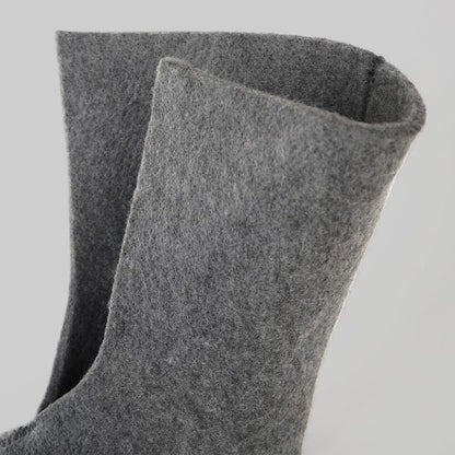 GRAY : Women Felt Replacement Liner 8mm for Tundra Boots Front View