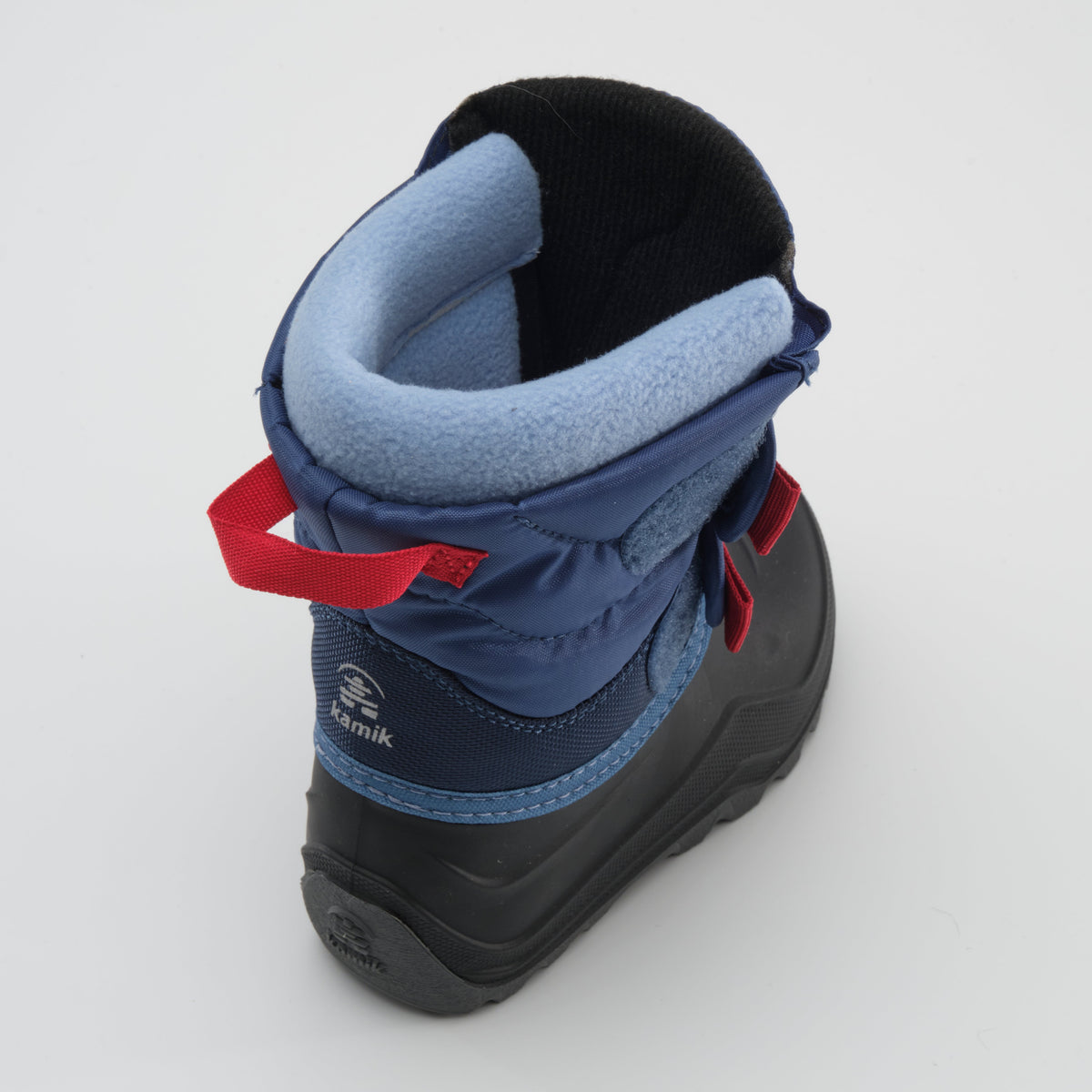 Light Navy : Hibou Toddlers Winter Boots - Three-Quarter Back View