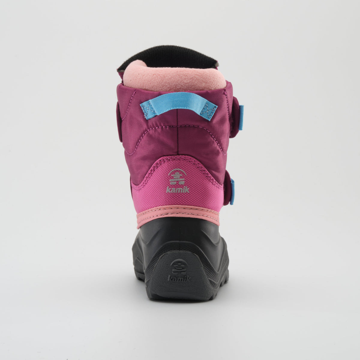 Magenta : Hibou Toddlers Winter Boots - Back View