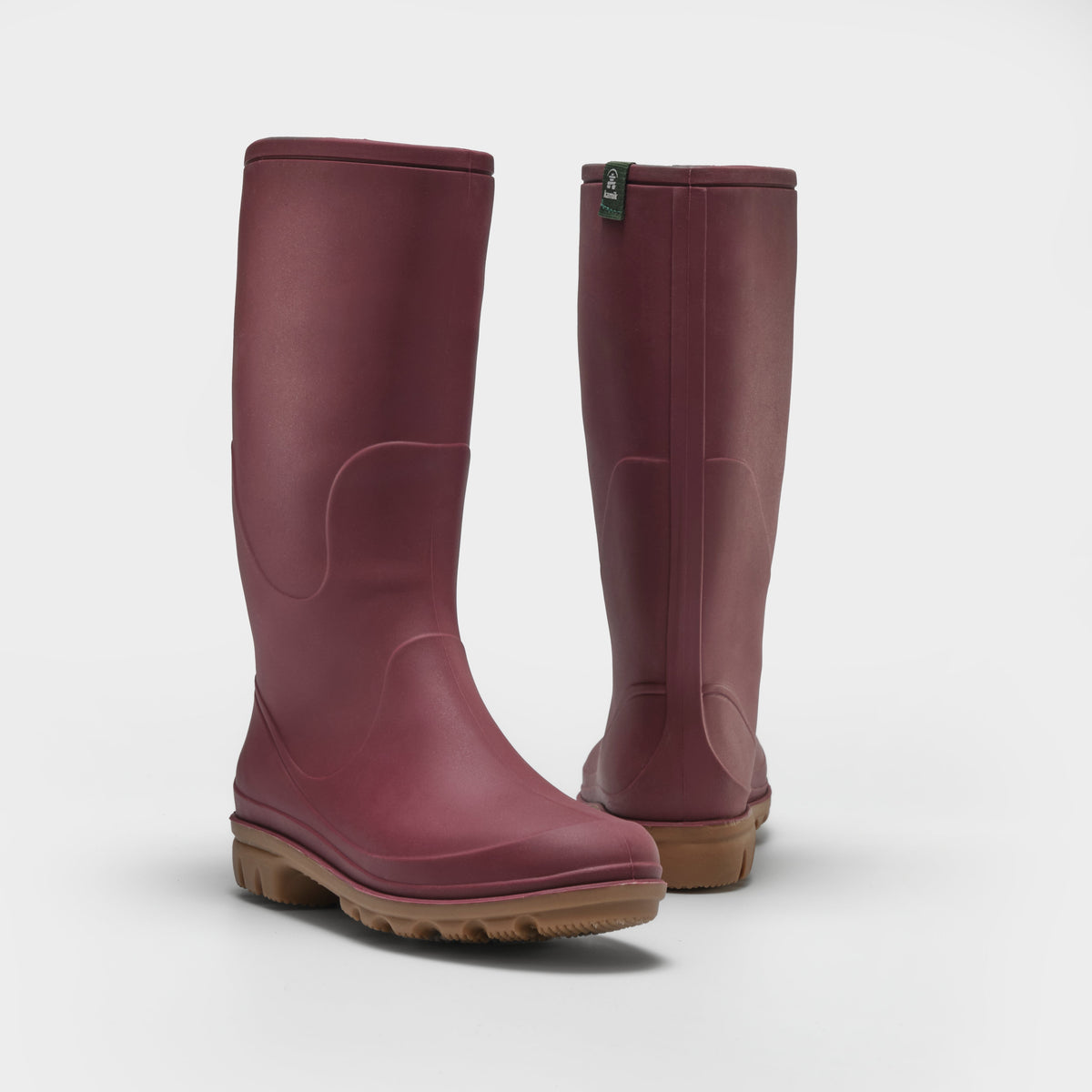 Burgundy : Miranda Women's Rain Boots - Pair View