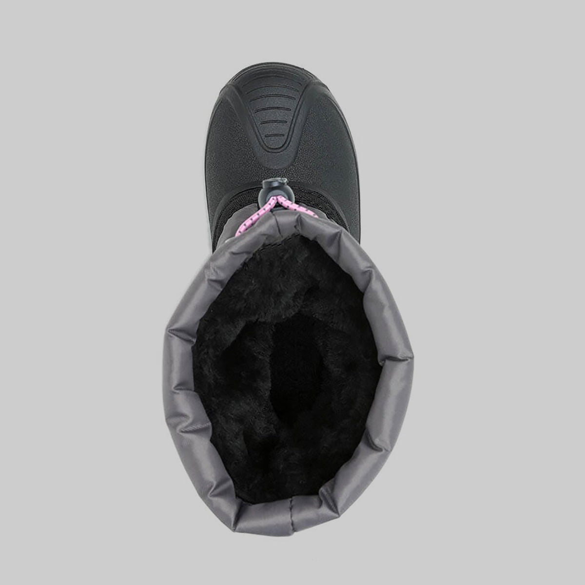 Charcoal : Northpole Kids Winter Boots - Top View