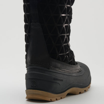 Black : Snovalley 6 Women's Winter boots - Three-Quarter Back View
