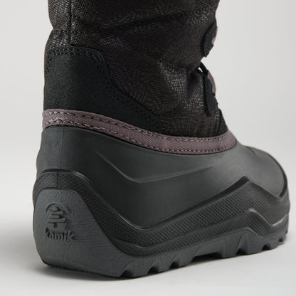 Black : Snowangel Kids Winter Boots - Close-up Back View