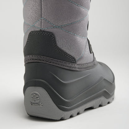 Charcoal : Snowangel Kids Winter Boots - Close-up Back View