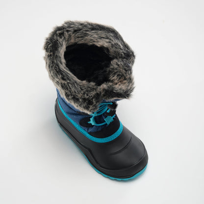 Navy : Snowangel Kids Winter Boots - Three-Quarter Top View