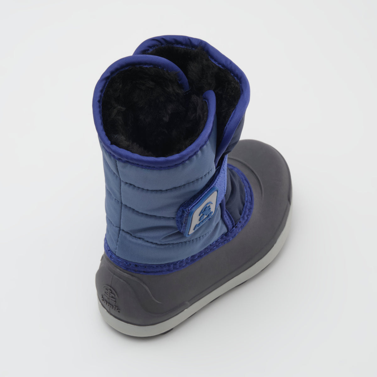 Navy Blue : Snowbug 7 Kids Winter Boots - Three-Quarter Back View