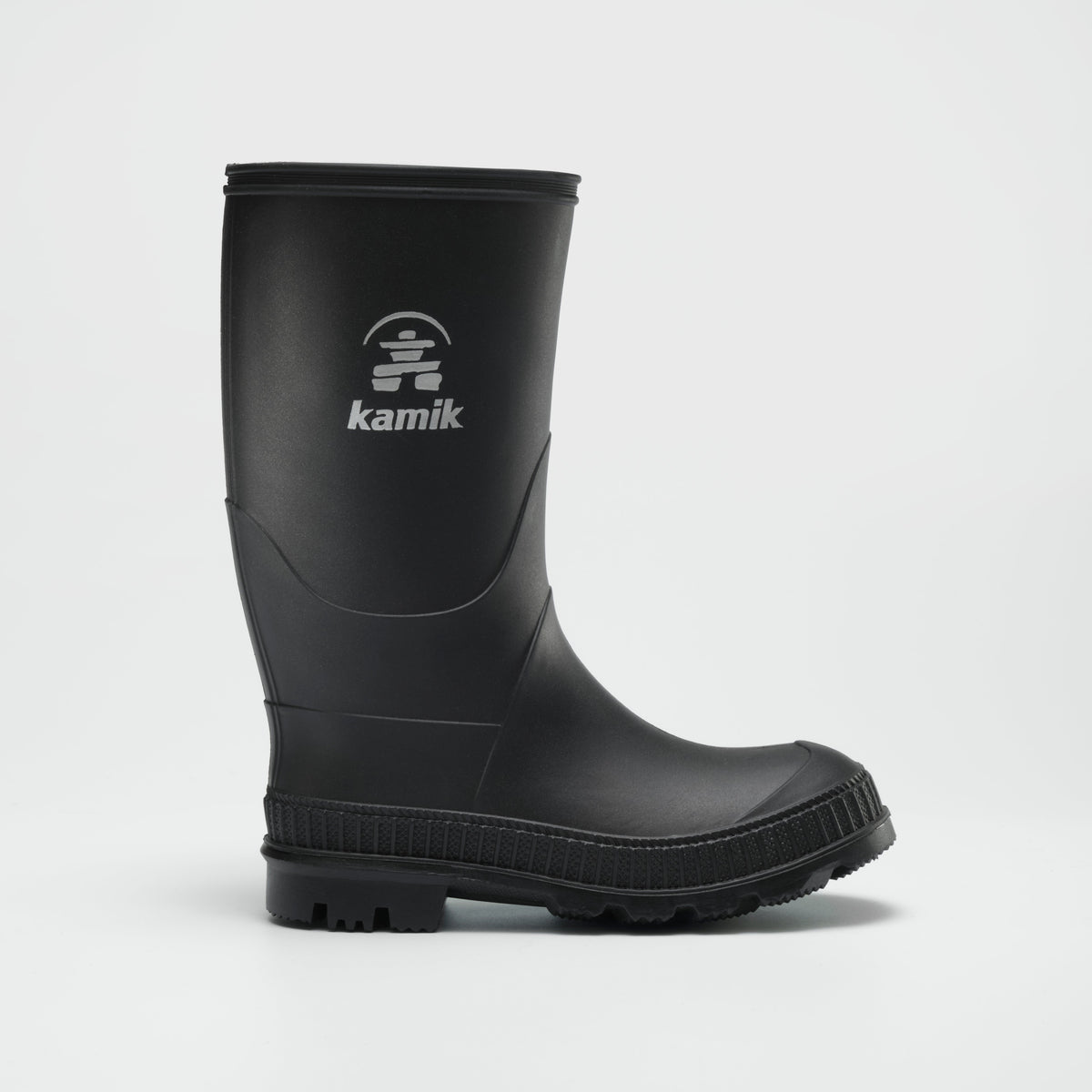 Black : Stomp Kids' Rain Boots - Side View