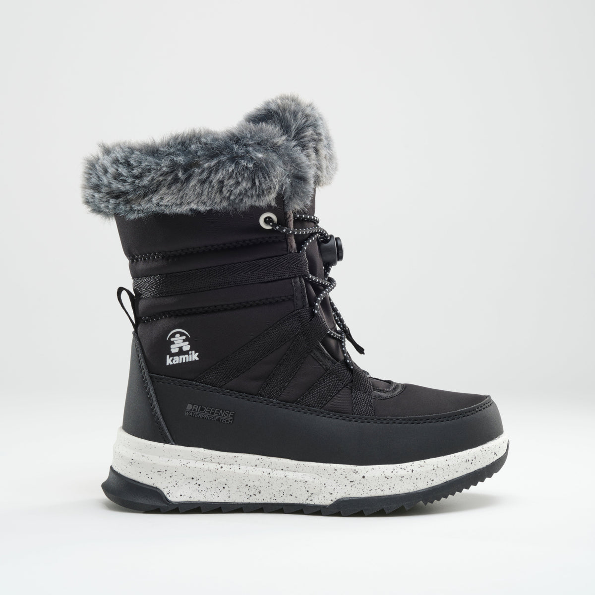 Black : Stormy F Kids Winter Boots - Side View