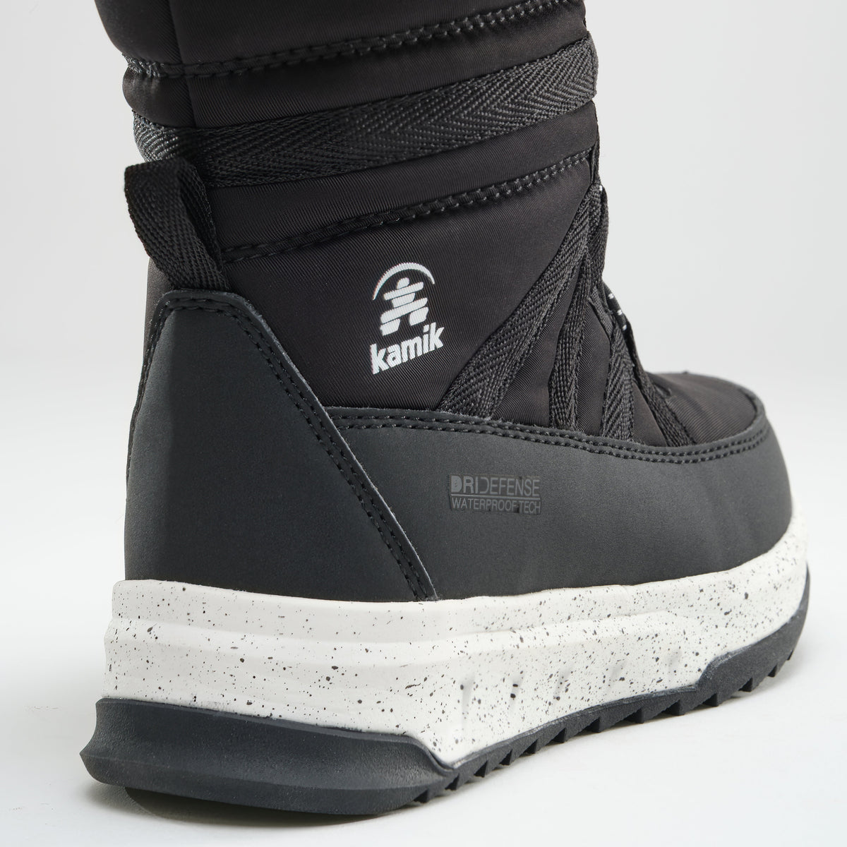 Black : Stormy F Kids Winter Boots - Close-up Back View