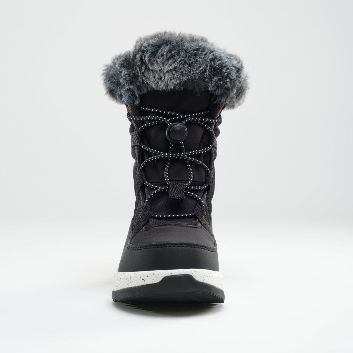 Black : Stormy F Kids Winter Boots - Front View