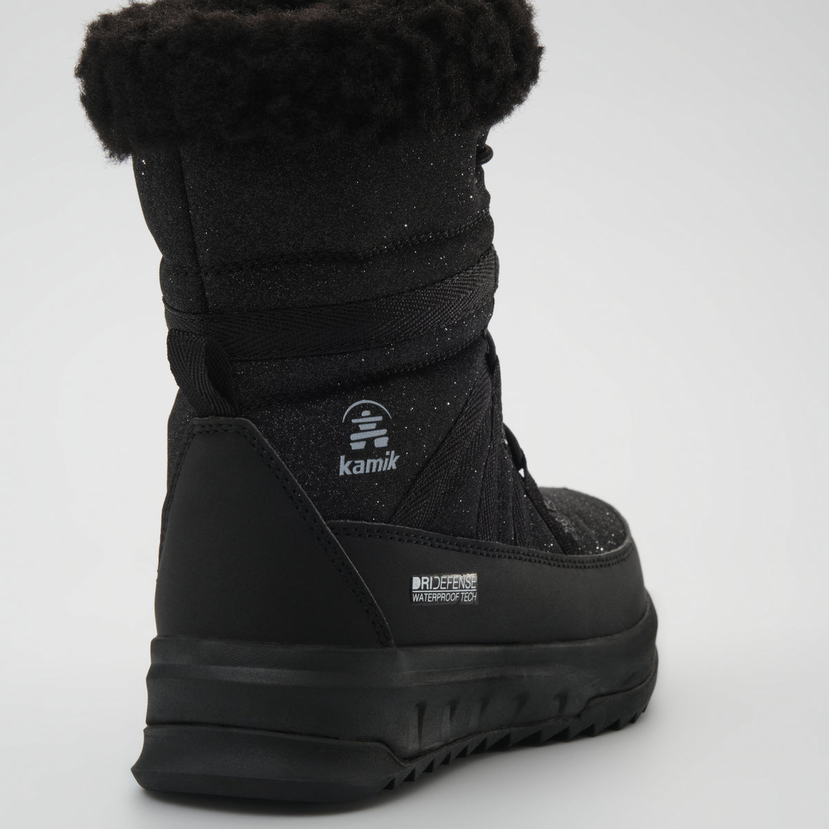 Glitter : Stormy F Kids Winter Boots - Three-Quarter Back View