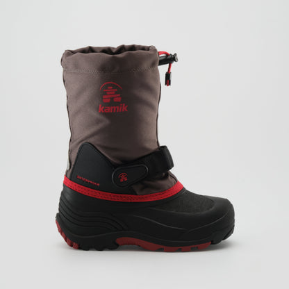 Charcoal : Waterbug 5 Kids Winter Boots - Side View