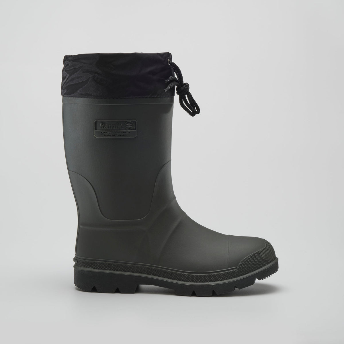 Khaki-Black : Work Horse Women's Work Boots - Side View
