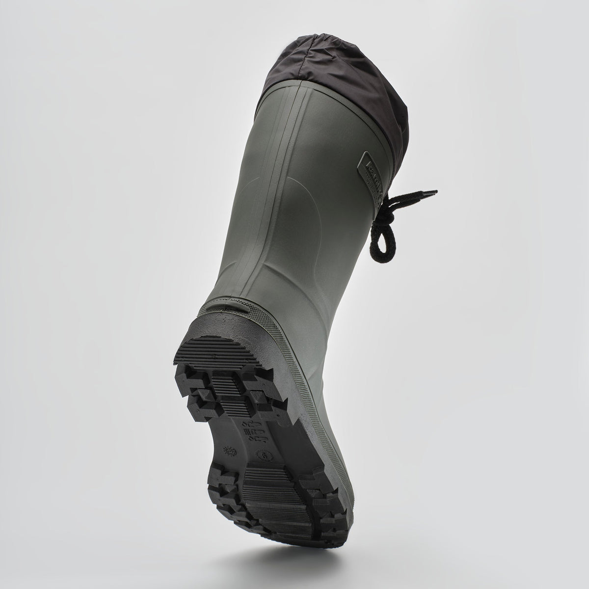 Khaki-Black : Work Horse Women's Work Boots - Outsole View