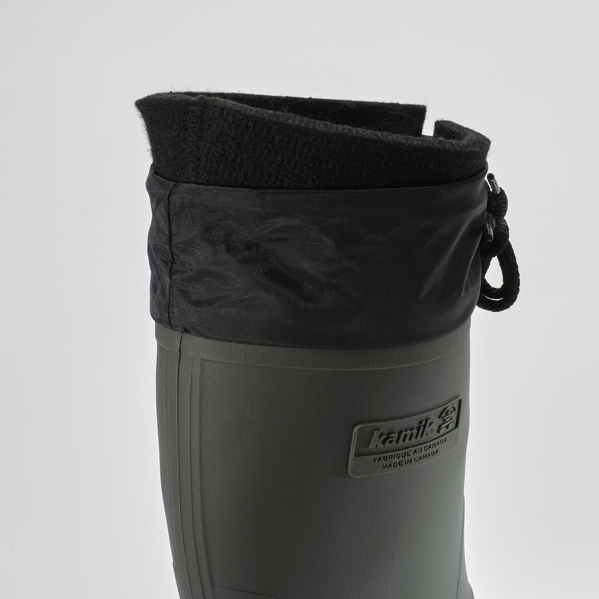 Khaki-Black : Work Horse Women's Work Boots - Liner View